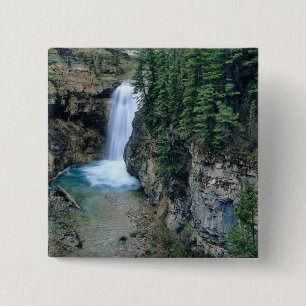 Bóton Quadrado 5.08cm Cachoeira no Falls Creek em Lewis e Clark