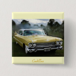 Bóton Quadrado 5.08cm Cadillac amarelo