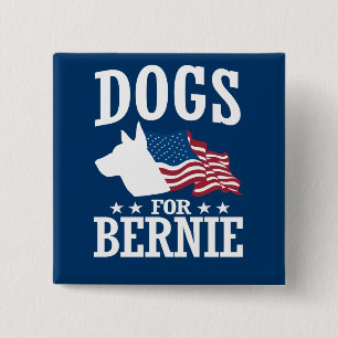 BÓTON QUADRADO 5.08CM CÃES PARA BERNIE SANDERS
