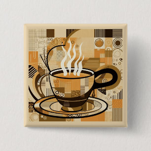 Bóton Quadrado 5.08cm Café