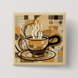 Bóton Quadrado 5.08cm Café