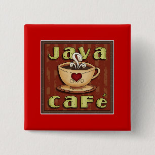 Bóton Quadrado 5.08cm café de java