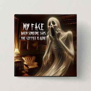 Bóton Quadrado 5.08cm Café foi-se!