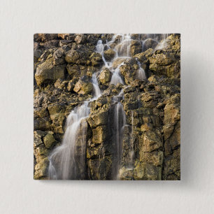 Bóton Quadrado 5.08cm Cai do cérebro de pedras vulcânicas