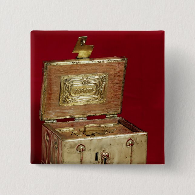 Bóton Quadrado 5.08cm Caixa de jóia (Frente)