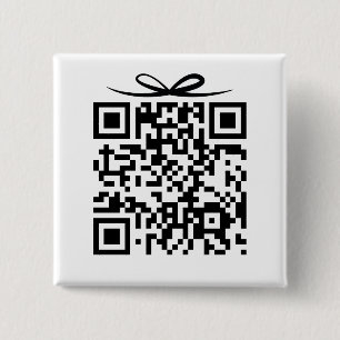 Bóton Quadrado 5.08cm Caixa de Oferta do Fundo de Lua de Honra QR com Ca
