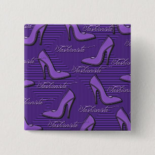 Bóton Quadrado 5.08cm Calçado-Fashionista-Botão roxo