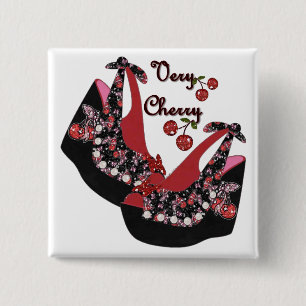 Bóton Quadrado 5.08cm CALÇADOS RAB Rockabilly Muito Cerejeiros