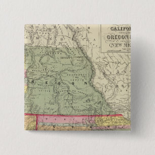 Bóton Quadrado 5.08cm Califórnia, Oregon, Utah, Novo México 2