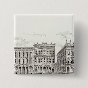 Bóton Quadrado 5.08cm California South side Sansome e Leidesdorff