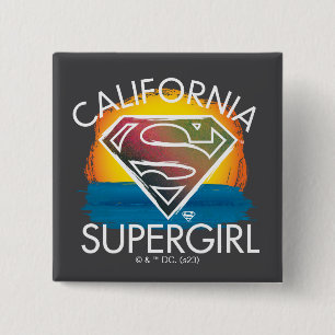 Bóton Quadrado 5.08cm California Supergirl Sunset Graphic