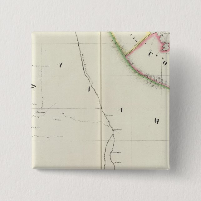 Bóton Quadrado 5.08cm Camboja 105 (Frente)