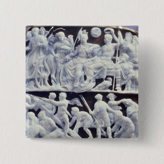 Bóton Quadrado 5.08cm Cameo Augustan, após o ANÚNCIO 10 (Frente)