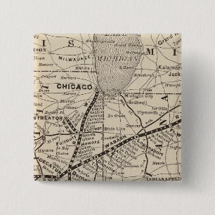 Bóton Quadrado 5.08cm Caminho do Mapa Wabash