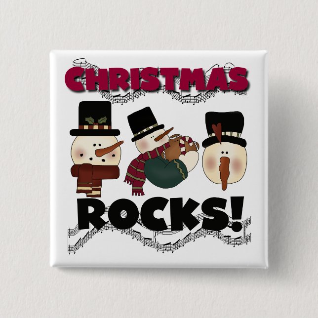 Bóton Quadrado 5.08cm Camisas de Natal e Presentes (Frente)