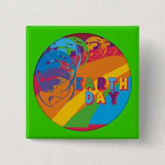 Bóton Quadrado 5.08cm Camisas e presentes de Earthday T