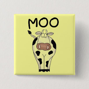 Bóton Quadrado 5.08cm Camiseta e presentes da vaca do MOO