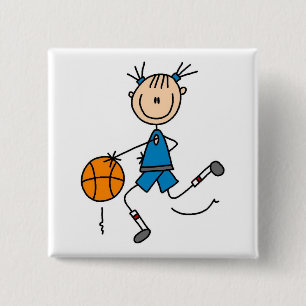 Bóton Quadrado 5.08cm Camiseta e presentes do jogador de basquetebol da