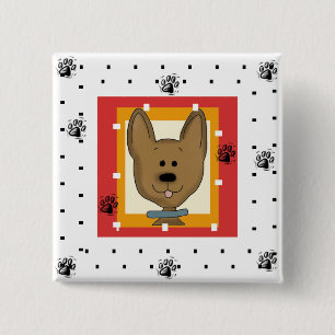 Bóton Quadrado 5.08cm Camiseta e presentes pequenos do cachorrinho de