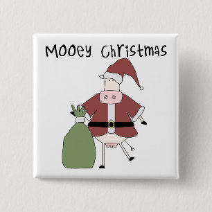 Bóton Quadrado 5.08cm Camisetas e presentes de Natal de Mooey Cow