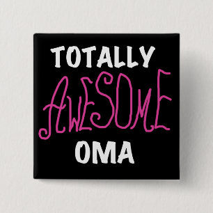 Bóton Quadrado 5.08cm Camisetas e Presentes Rosa Totalmente Incríveis Om
