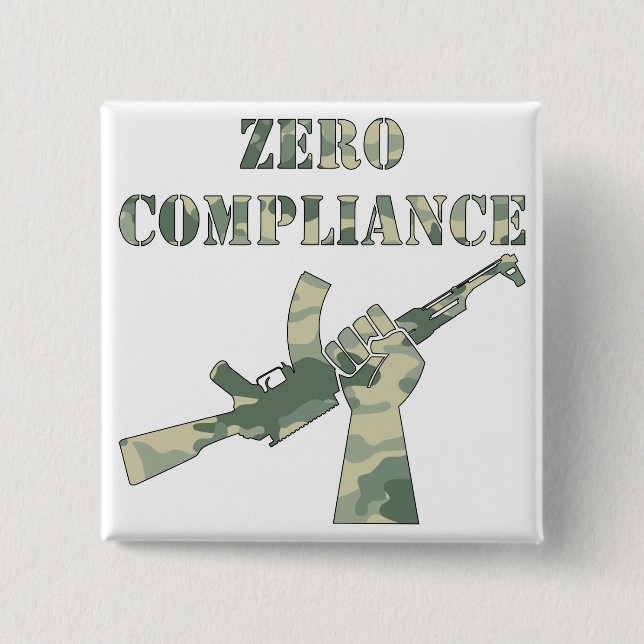 Bóton Quadrado 5.08cm Camo de Conformidade Zero AK47 (Frente)