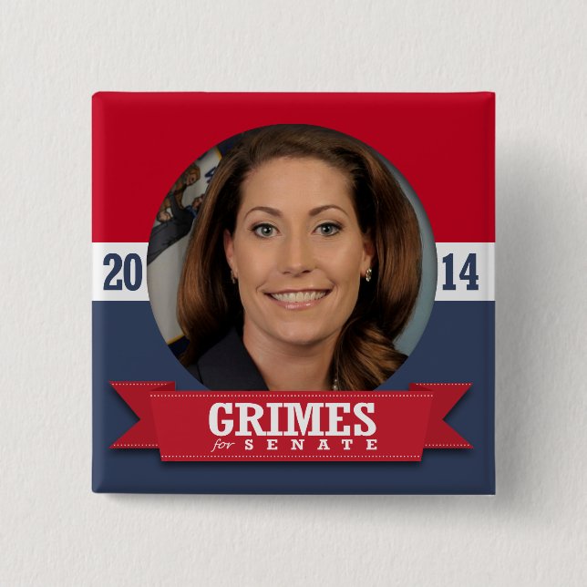 Bóton Quadrado 5.08cm CAMPANHA ALISON LunderGAN-GRIMES (Frente)