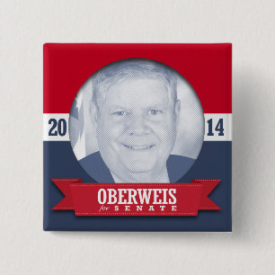 BÓTON QUADRADO 5.08CM CAMPANHA JIM OBERWEIS
