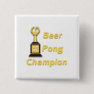 Bóton Quadrado 5.08cm Campeão de Beer Pong