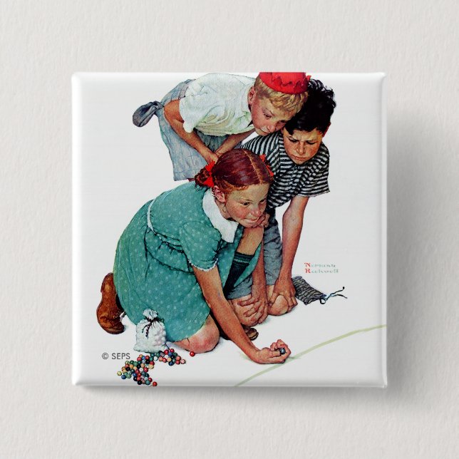 Bóton Quadrado 5.08cm Campeão de mármore (Frente)