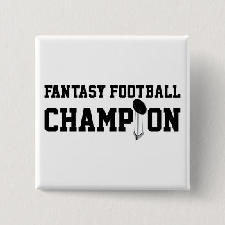 Bóton Quadrado 5.08cm Campeão do futebol da fantasia