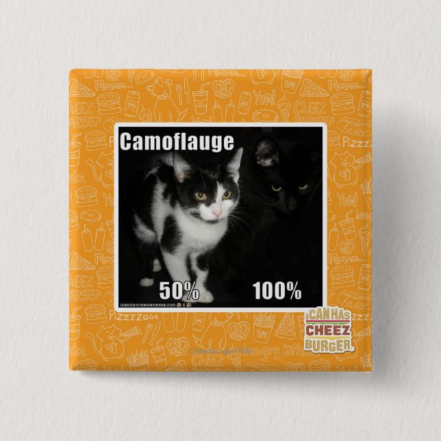 Bóton Quadrado 5.08cm Camuflagem (Frente)