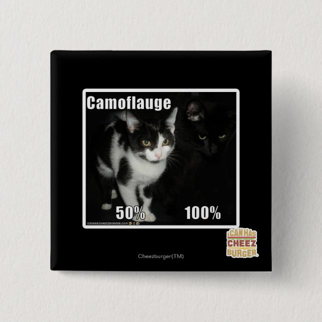 Bóton Quadrado 5.08cm Camuflagem (Frente)