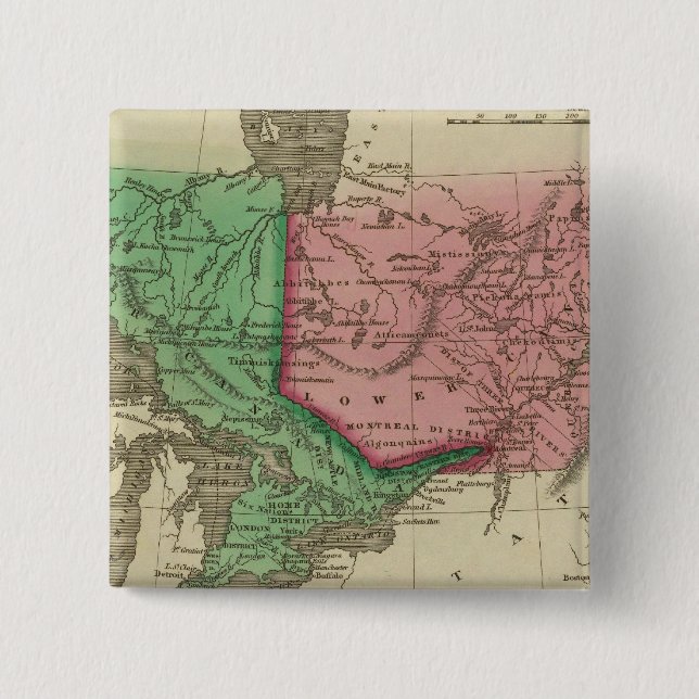 Bóton Quadrado 5.08cm Canadá 3 (Frente)