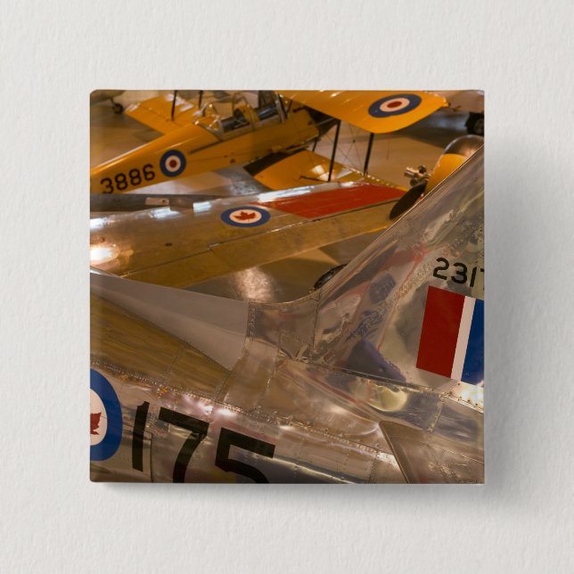 Bóton Quadrado 5.08cm Canadá, Alberta, Calgary: Museu Aero Espacial de (Frente)