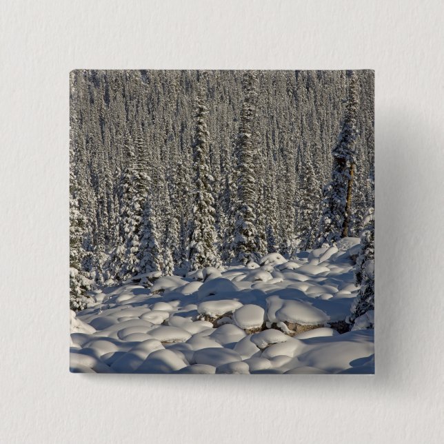 Bóton Quadrado 5.08cm Canadá, Alberta, Parque Nacional Jasper. (Frente)