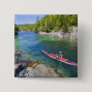 Bóton Quadrado 5.08cm Canadá, Colúmbia Britânica, Ilha de Vancouver. Mar