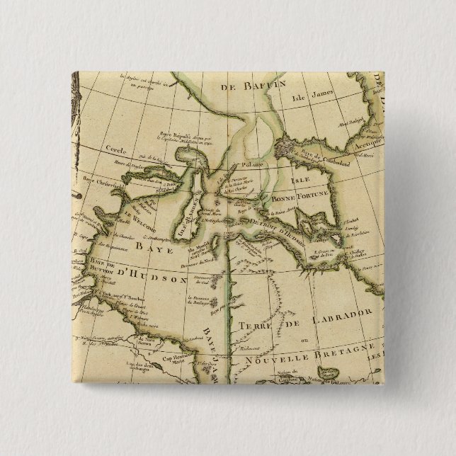 Bóton Quadrado 5.08cm Canadá e Gronelândia (Frente)