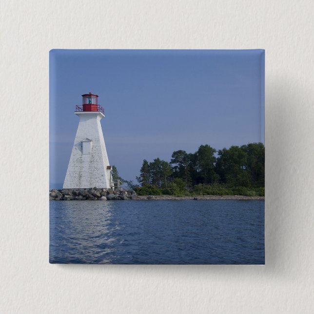 Bóton Quadrado 5.08cm Canadá, Nova Escócia, Ilha de Cape Breton, (Frente)