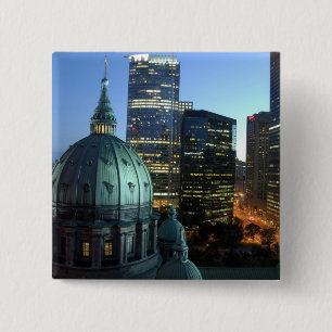 Bóton Quadrado 5.08cm Canadá, Quebec, Montreal. Montreal Centro,