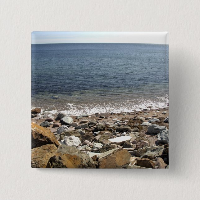 Bóton Quadrado 5.08cm Canadá, Quebec. VIA Rail Canada treina O (Frente)