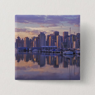 Bóton Quadrado 5.08cm Canadá, Vancouver, Colúmbia Britânica. Vancouver