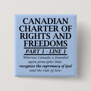 Bóton Quadrado 5.08cm Canadense Christian Canada Freedom Religion