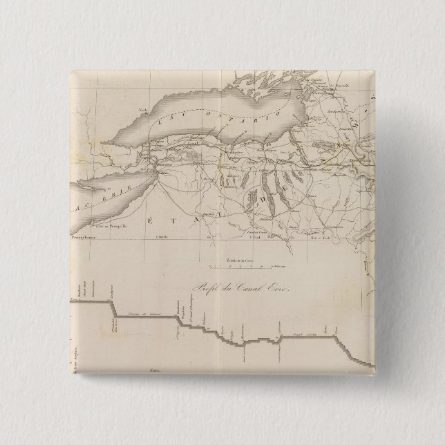 Bóton Quadrado 5.08cm Canal Erie (Frente)