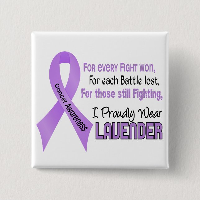 Bóton Quadrado 5.08cm Cancer para o cada ..... eu visto orgulhosa a (Frente)