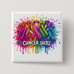 Bóton Quadrado 5.08cm Cancer Sugado