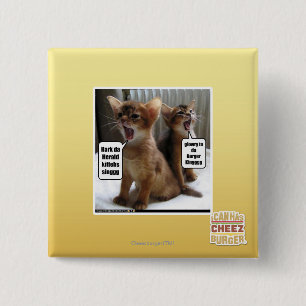 Bóton Quadrado 5.08cm Canções de natal de Kitteh