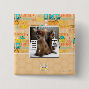 Bóton Quadrado 5.08cm Canções de natal de Kitteh