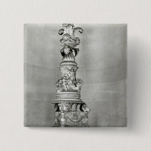 Bóton Quadrado 5.08cm Candelabros projetados por Piranesi na base