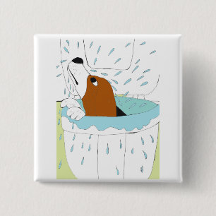 Bóton Quadrado 5.08cm cão sanitário